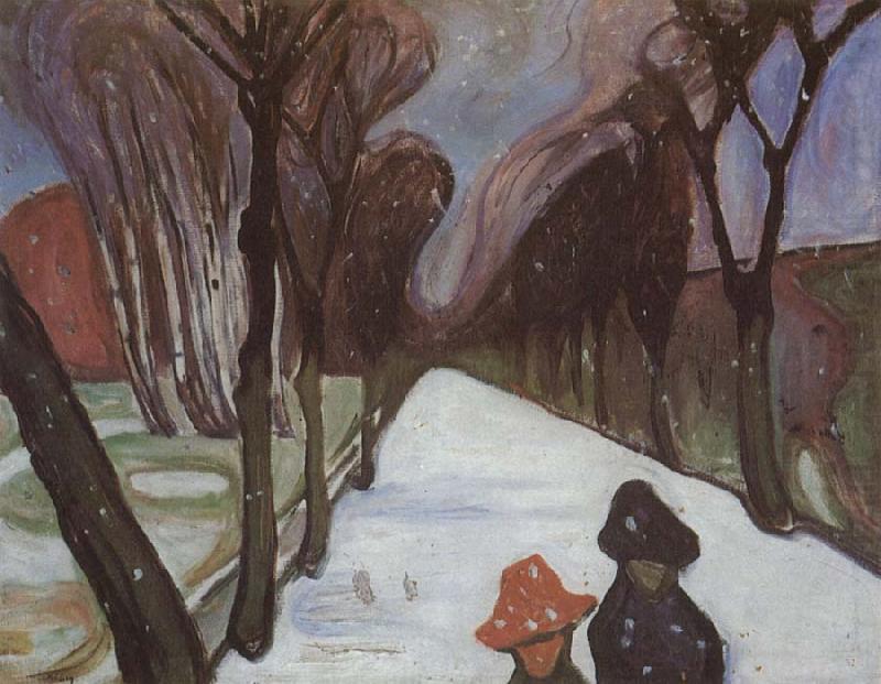 Edvard Munch Snow street china oil painting image
